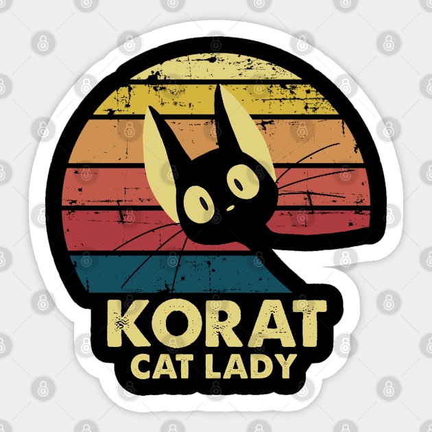 Korat cat mom. Perfect present for mom mother dad father friend him or her Sticker by SerenityByAlex